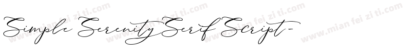 Simple Serenity Serif Script字体转换